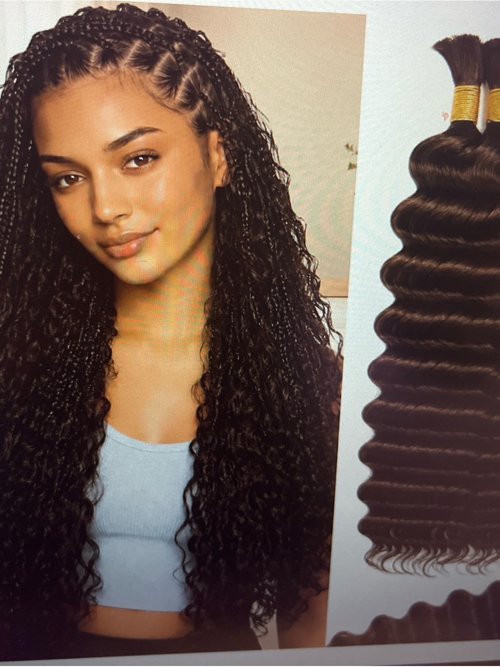 Deep Wave Clip-In Hair Extensions - Natural Black